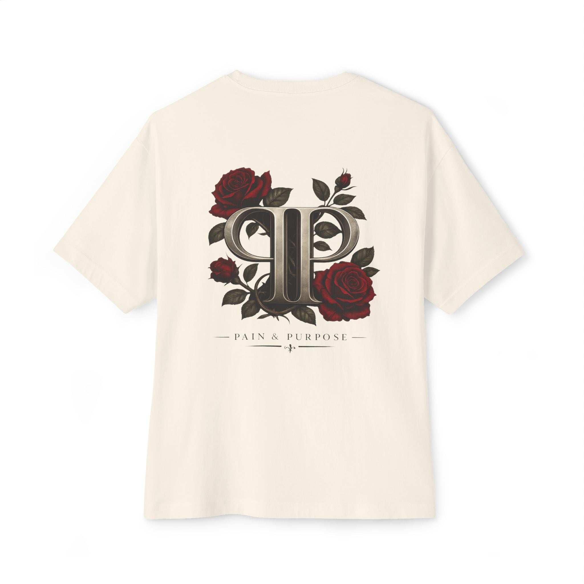 Floral Rose Pain and Purpose Boxy Tee
