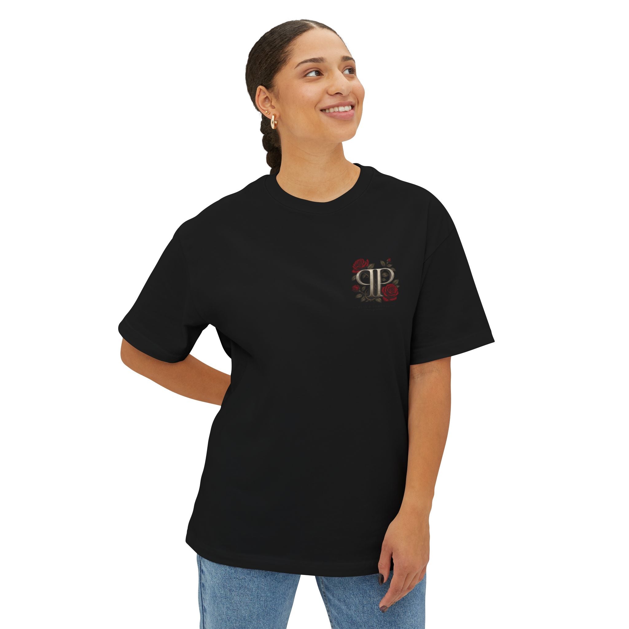 Floral Rose Pain and Purpose Boxy Tee