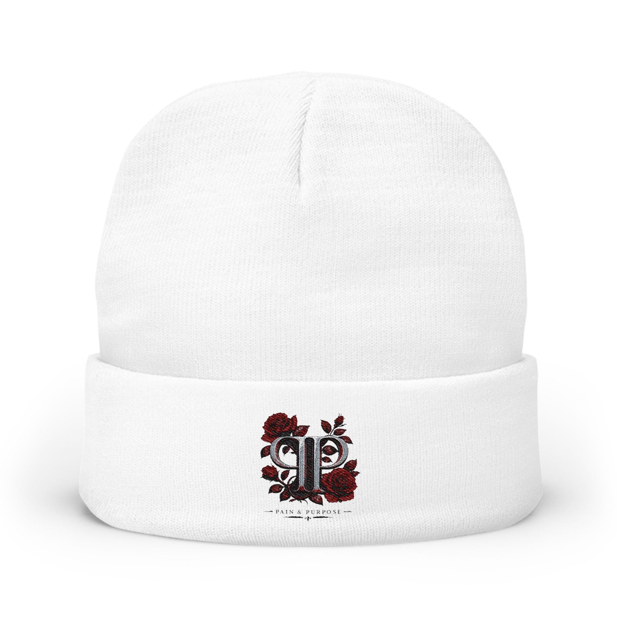 Floral Rose Pain and Purpose Beanie