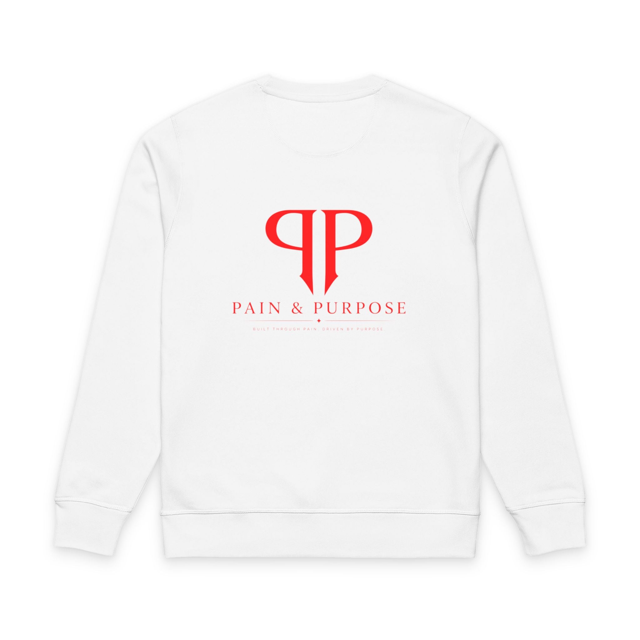 Pain & Purpose Logo Sweatshirt | Minimal Red Monogram