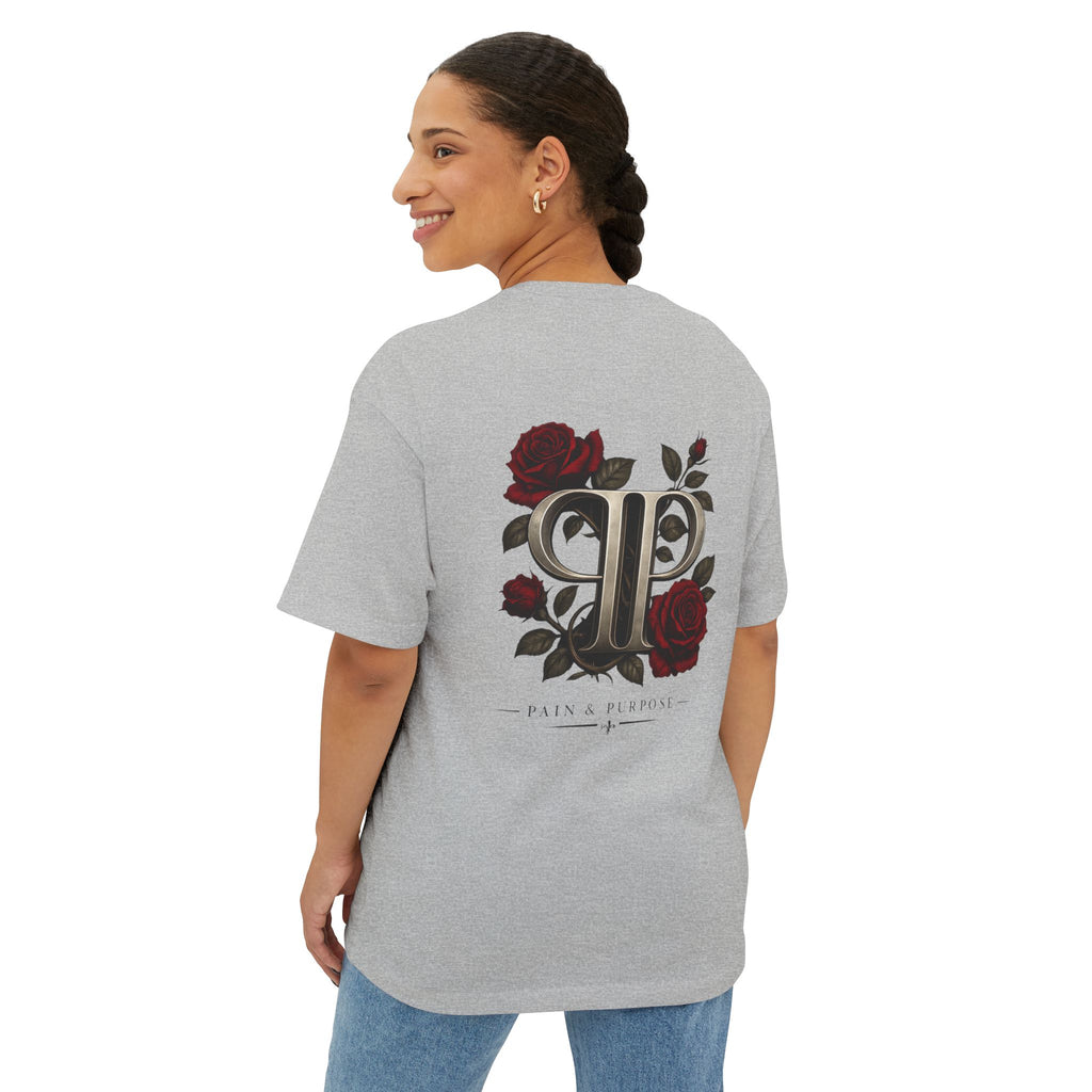 Floral Rose Pain and Purpose Boxy Tee