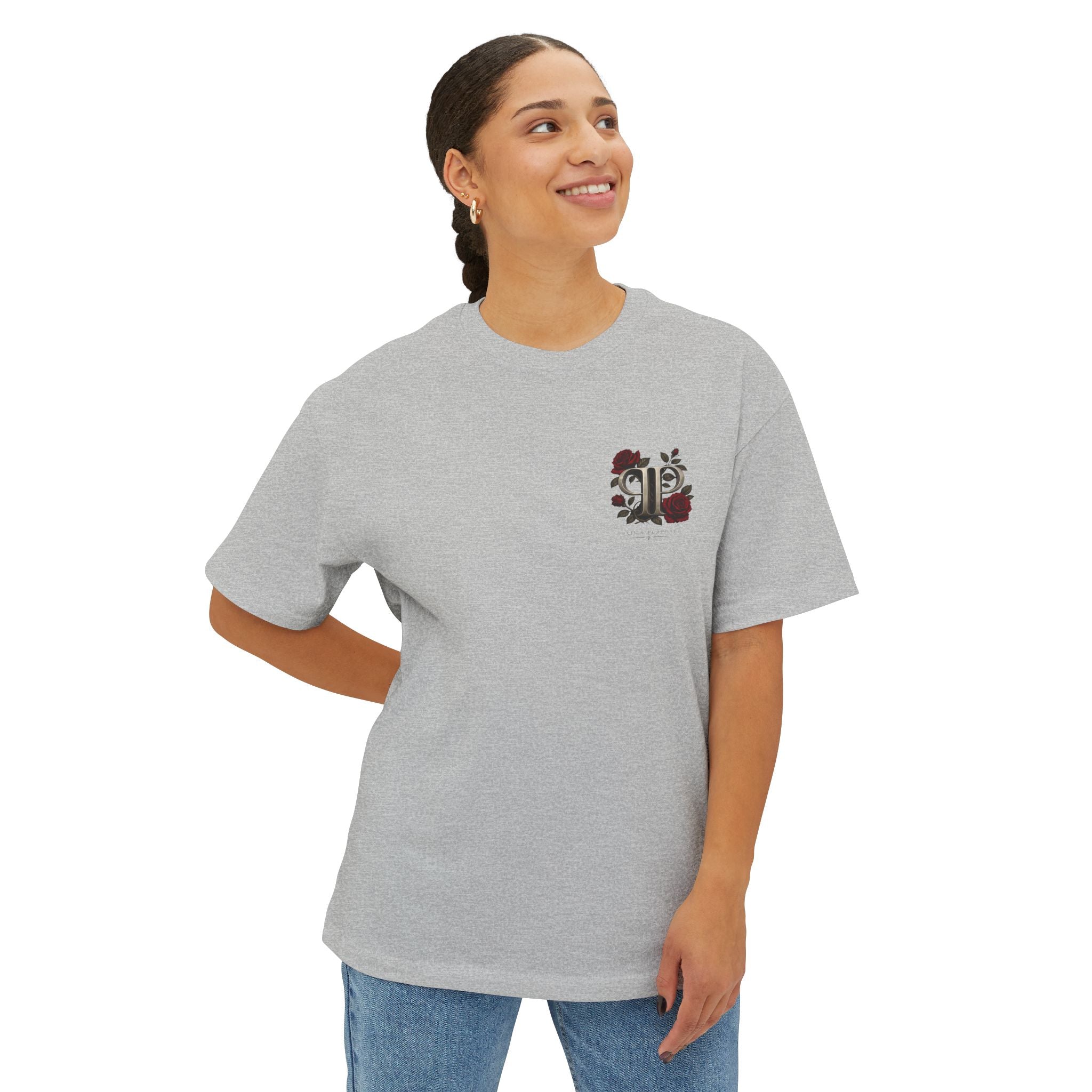 Floral Rose Pain and Purpose Boxy Tee