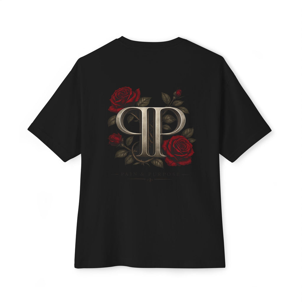 Floral Rose Pain and Purpose Boxy Tee
