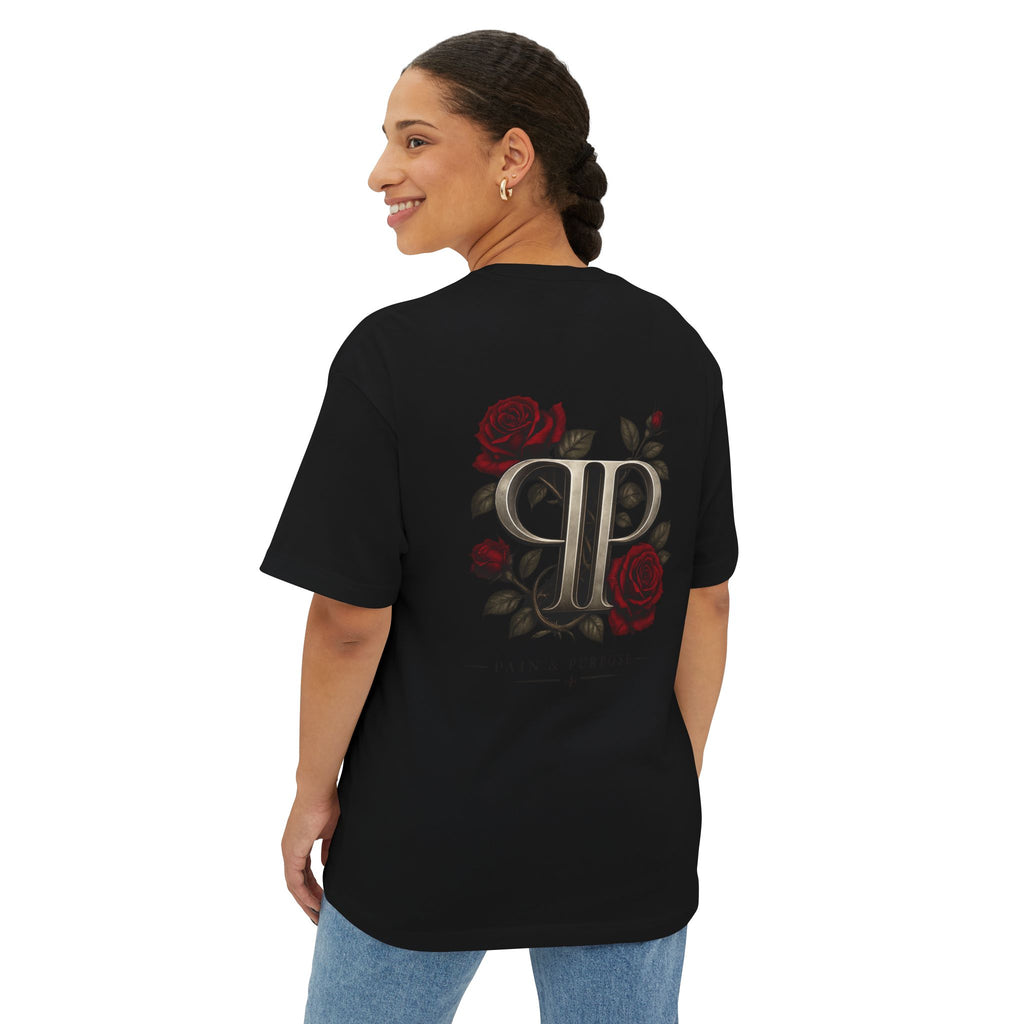 Floral Rose Pain and Purpose Boxy Tee