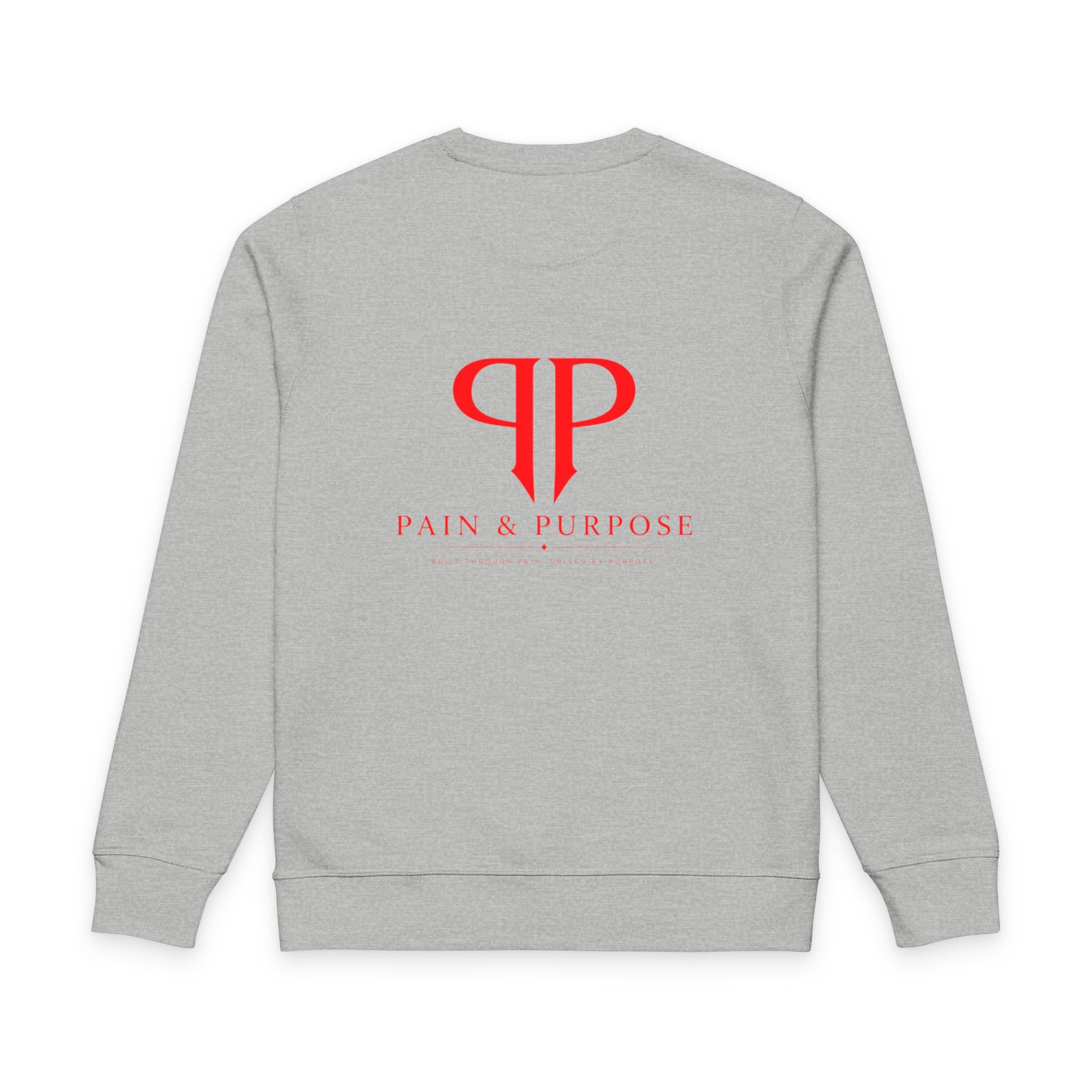 Pain & Purpose Logo Sweatshirt | Minimal Red Monogram
