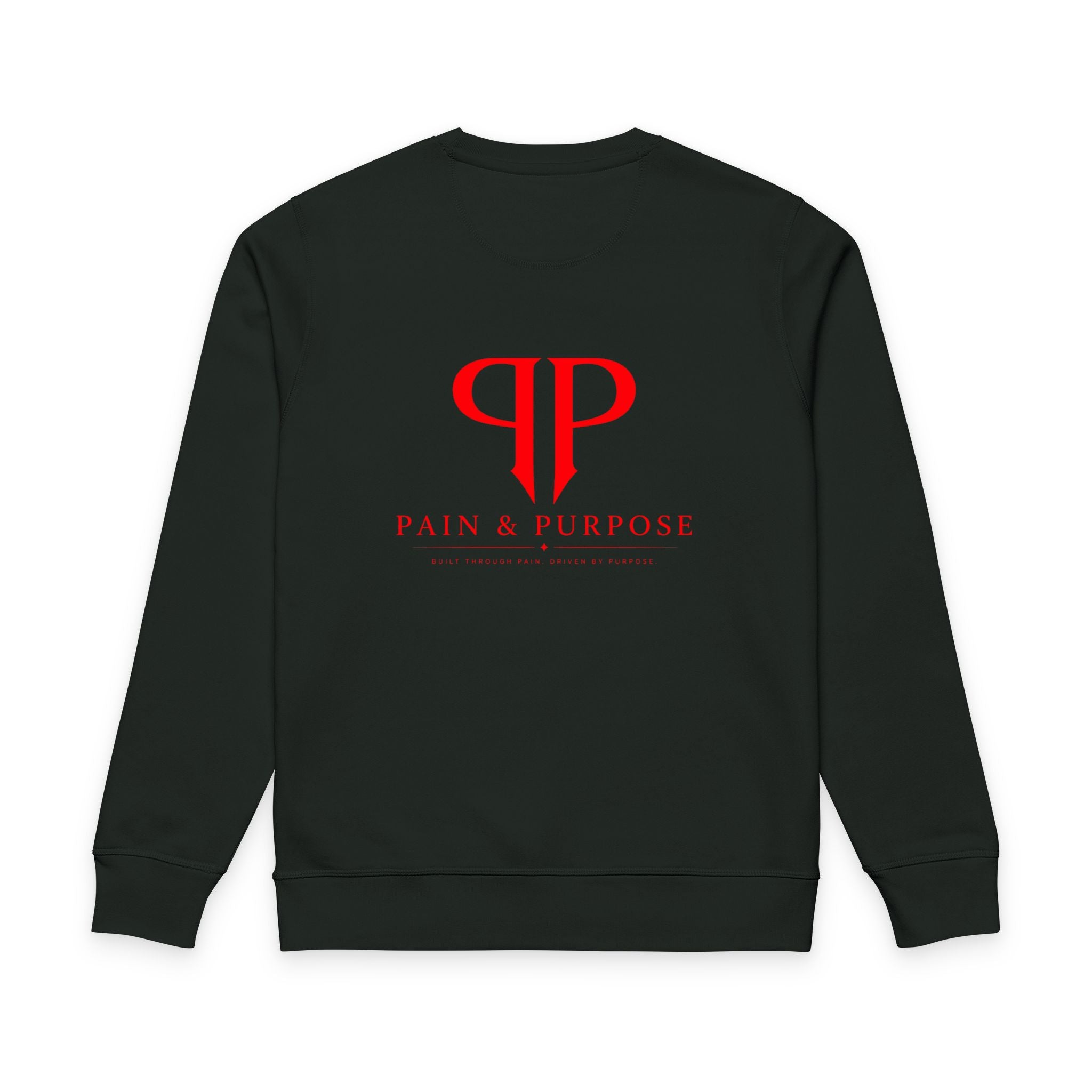 Pain & Purpose Logo Sweatshirt | Minimal Red Monogram