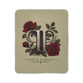 Floral Rose Pain And Purpose Sherpa Blanket