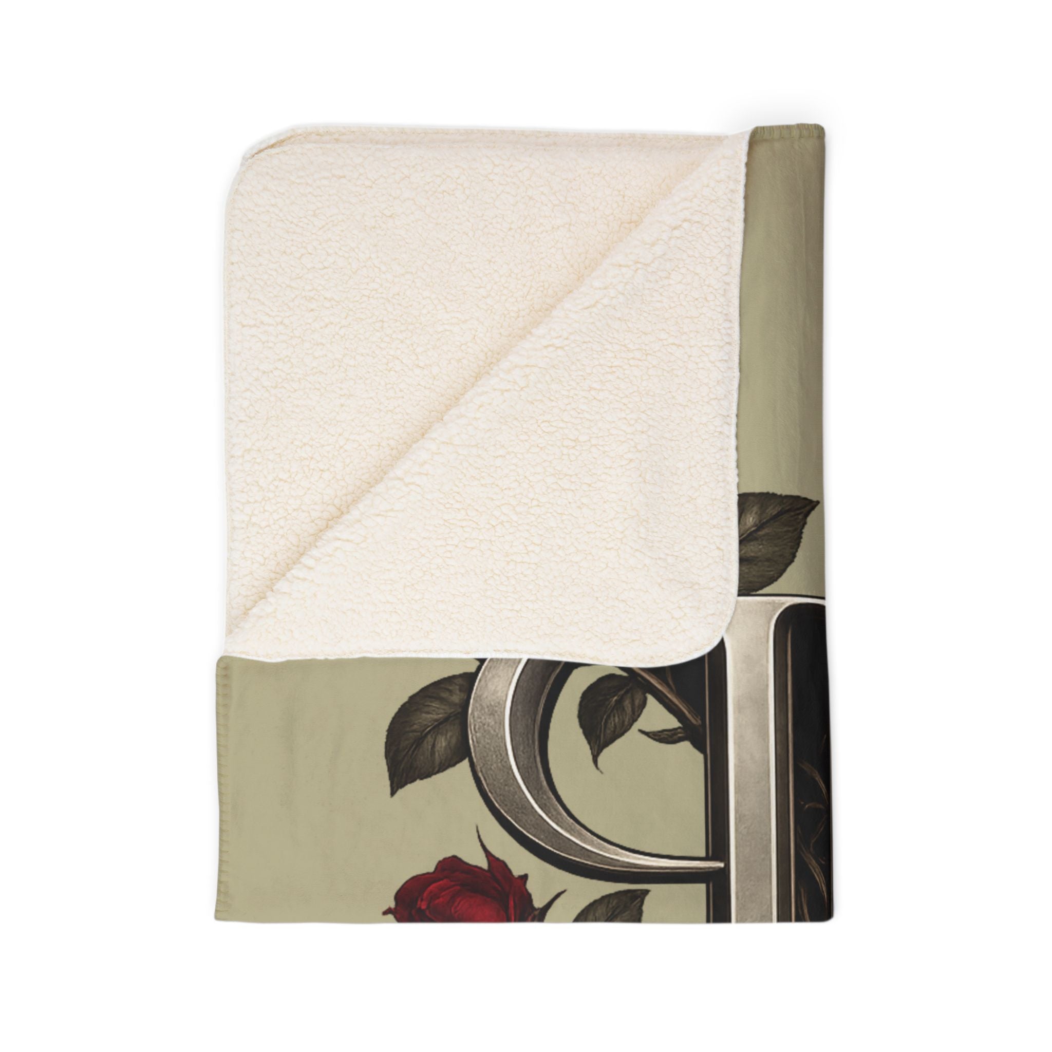 Floral Rose Pain And Purpose Sherpa Blanket